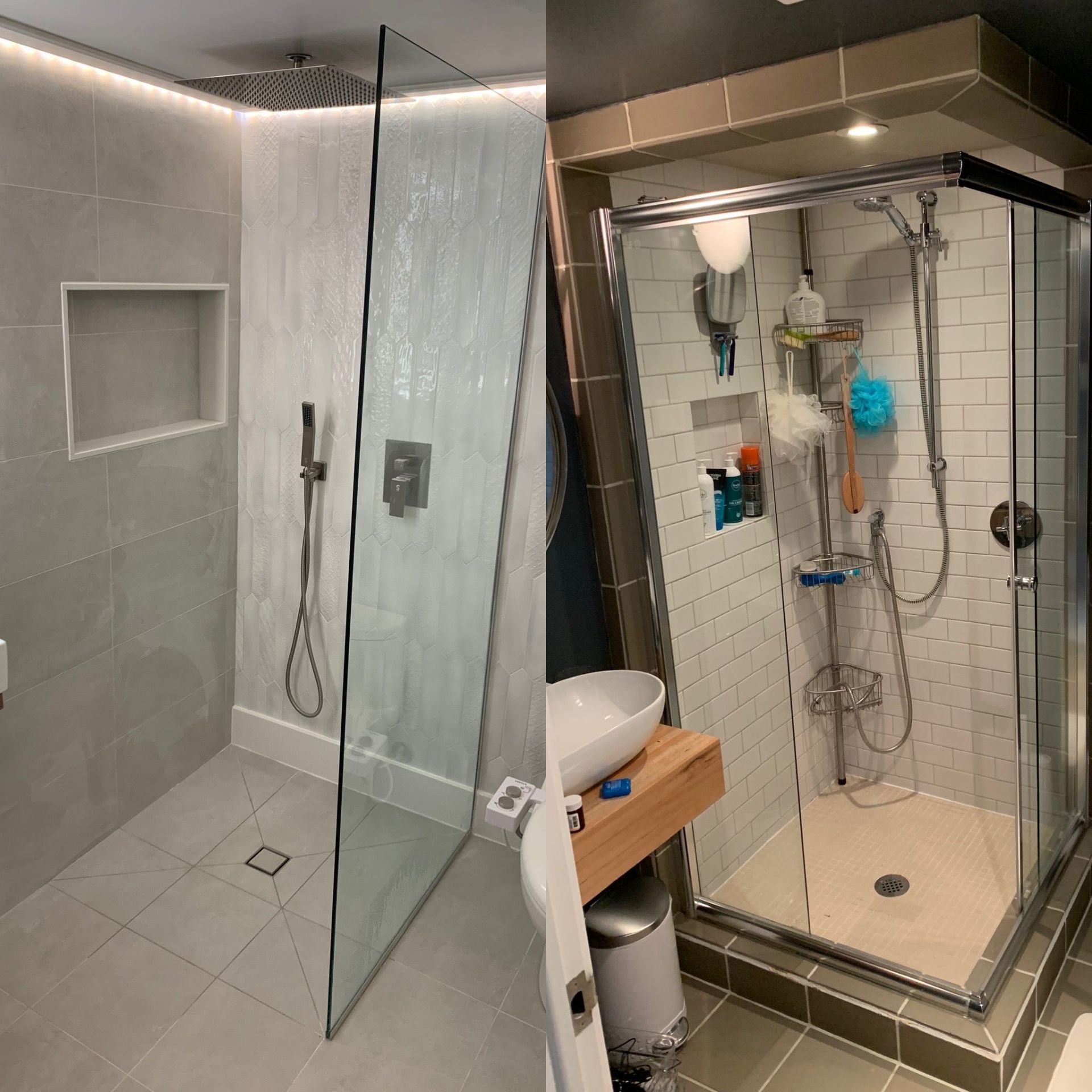 Bathroom shower renovation before